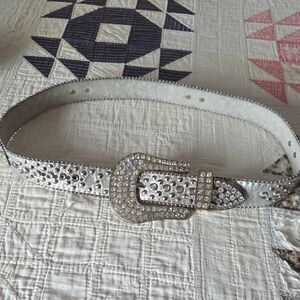 Silver Studded Women's Belt